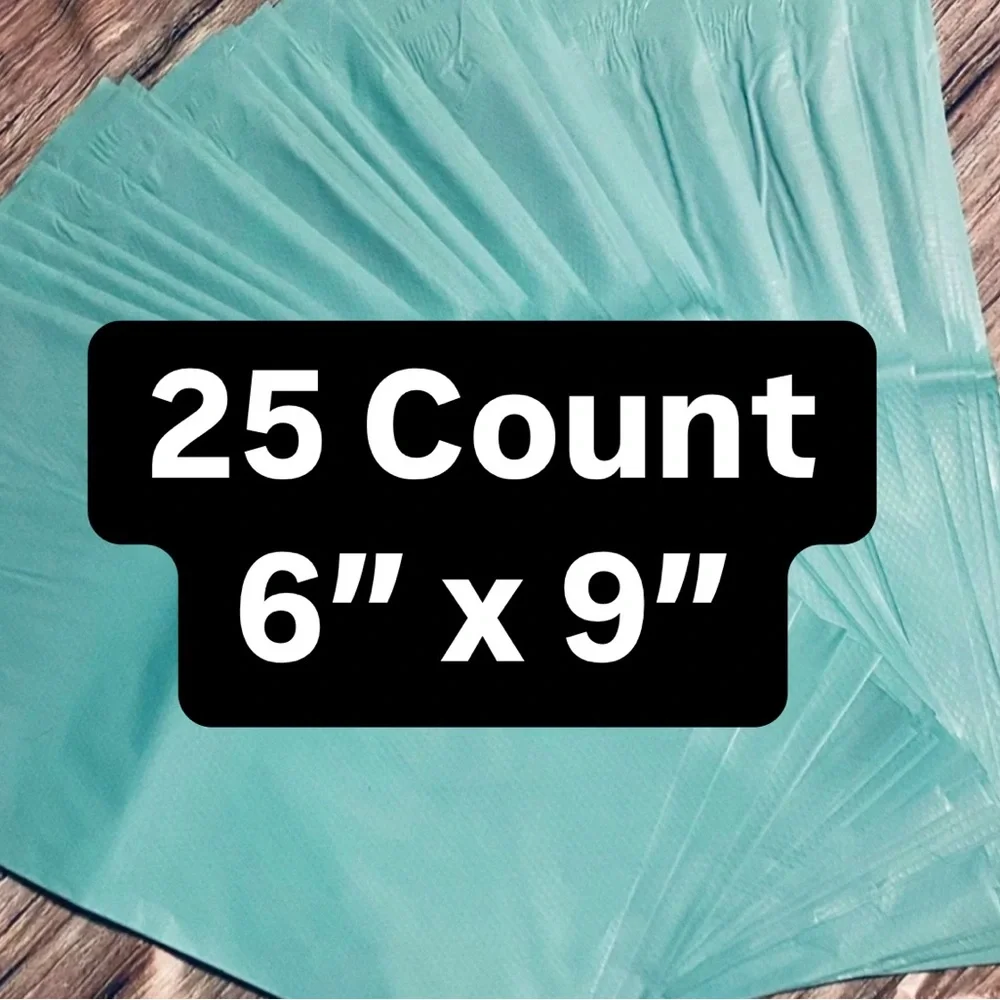 💞 New Set of 25 - 6x9 Teal Blue Waterproof Poly Mailer Shipping Envelopes